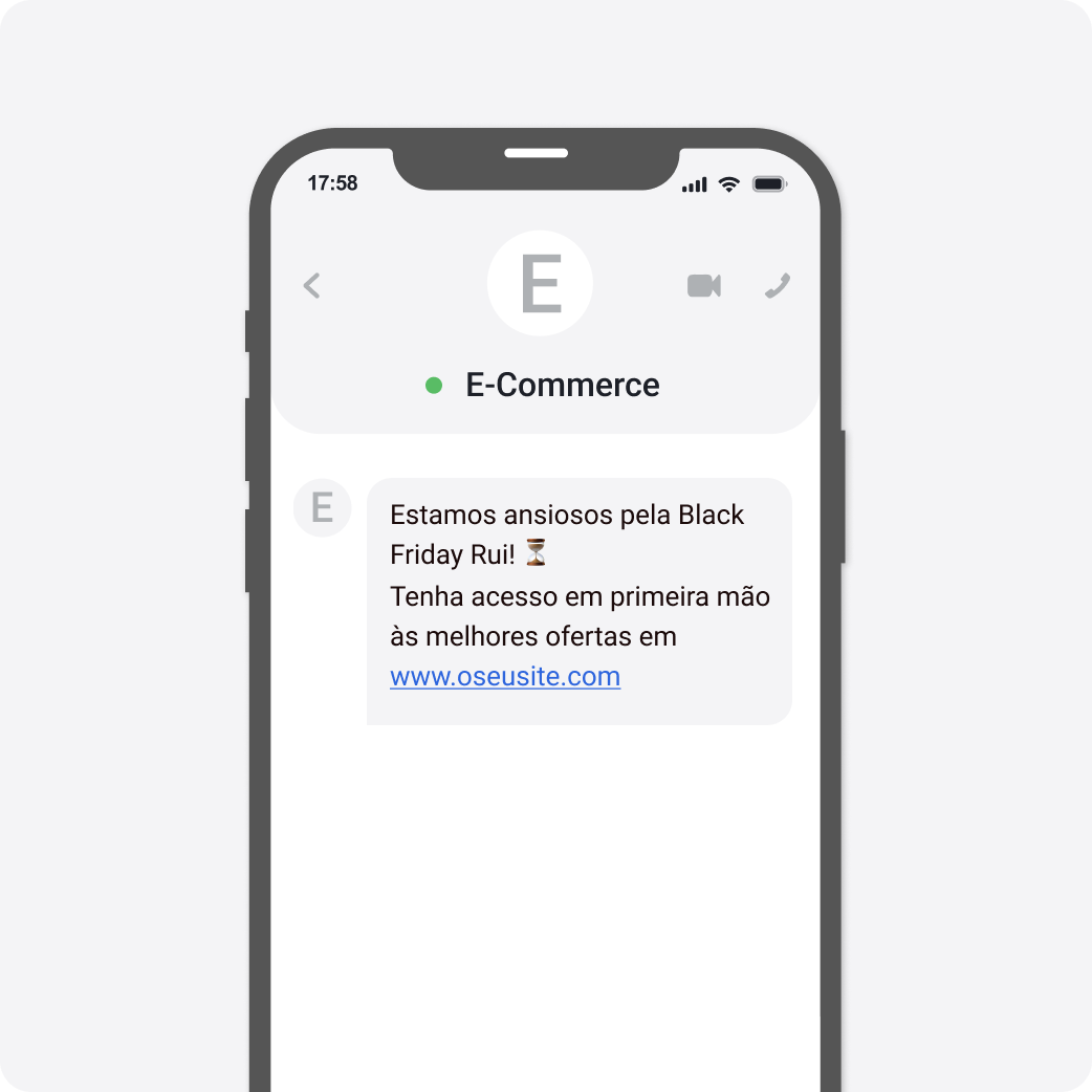 Template SMS Black Friday E-commerce e Retalho
